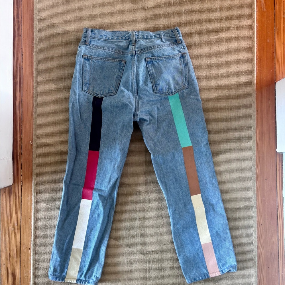 Still Here Colorful Women's Cropped Jeans